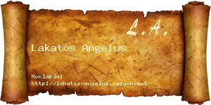 Lakatos Angelus névjegykártya