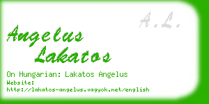 angelus lakatos business card